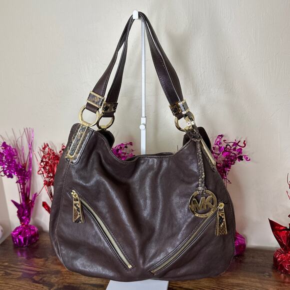 MICHAEL KORS Brown Matilda Shoulder Tote - Picture 11 of 11